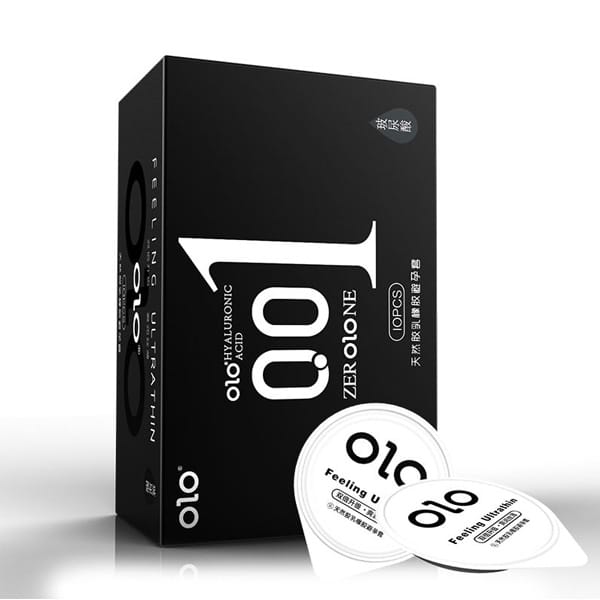 Bao cao su OLO New Three 0.01 Jelly Black – siêu mỏng kéo dài thời gian