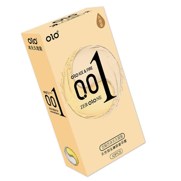 Bao cao su OLO Long Box Ice Fire lửa băng kéo dài thời gian siêu mỏng