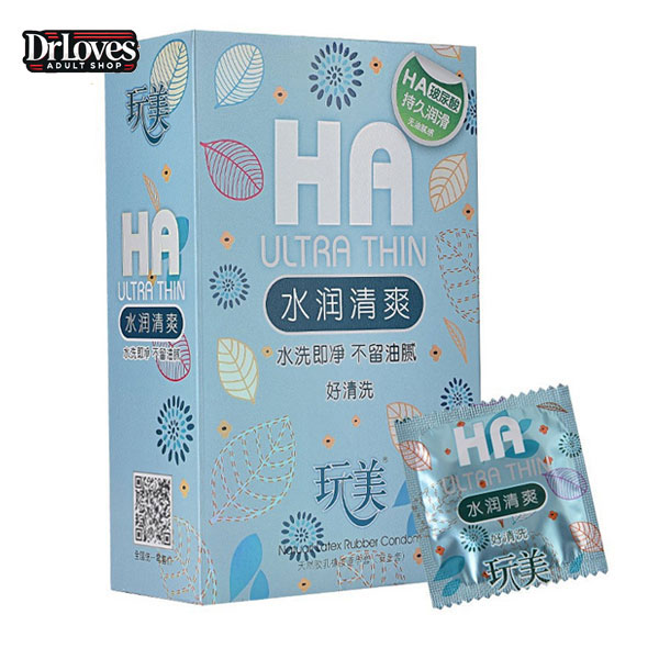 Bao Cao Su HA UlTRA THIN Siêu Mỏng Nhiều Gel Hương Vani