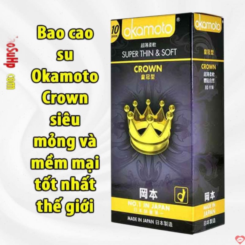 Okamoto Crown siêu mỏng mềm mại an toàn tuyệt đỉnh 