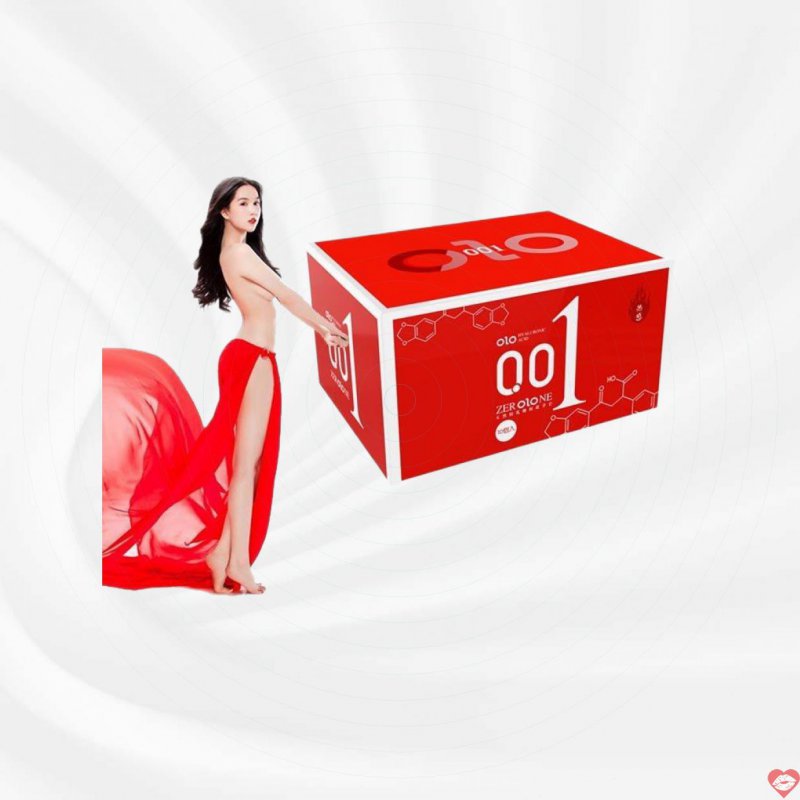 Bao cao su OLO 001 siêu mỏng Ấm nóng thoải mái tăng khoái cảm 