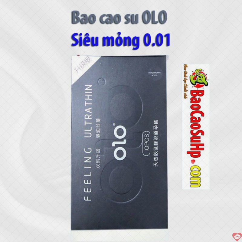 Bao cao su Olo siêu mỏng 0.01 cao cấp an toàn kích thích 