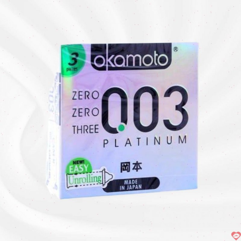 Okamoto Platinum 0.03 Nhật Bản Siêu Mỏng Đảm Bảo An Toàn 