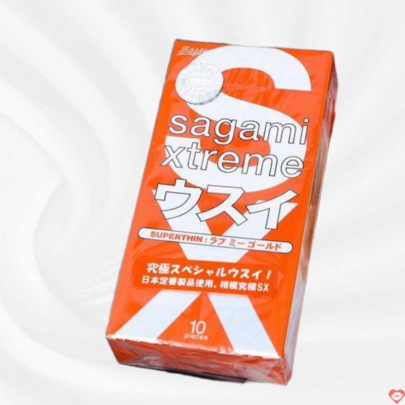 Bao cao su Sagami Extreme Love Me Gold cam hộp 10 cái an toàn 