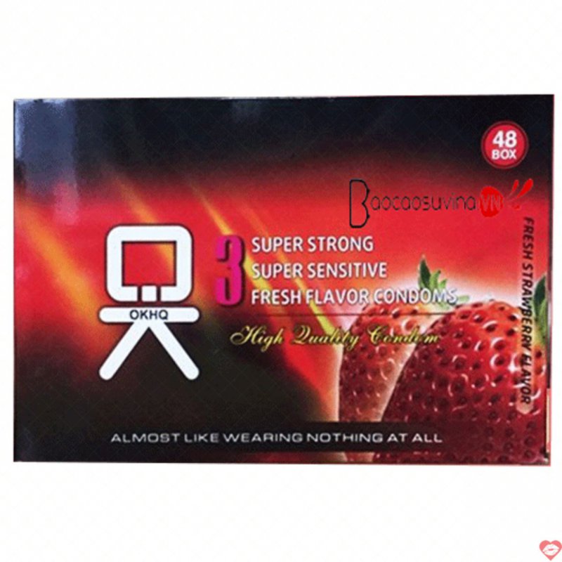 Bao Cao Su Ok Hương Dâu Mềm Mại Kích Thích Mua Ngay 