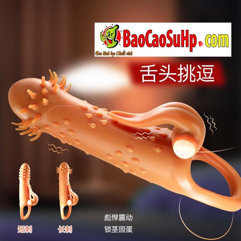 Bao cao su donden Pikilin đầu râu nhím thân gai nổi lưỡi liếm