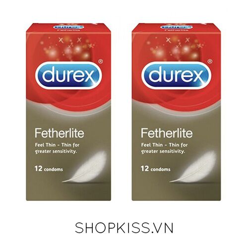 Bao Cao Su Durex- Fetherlite Hộp 12 cái