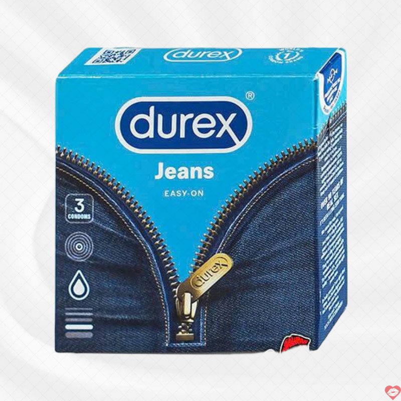 Bao Cao Su Durex Jeans Hộp 3 Cái Mềm Mại Co Giãn Tốt 