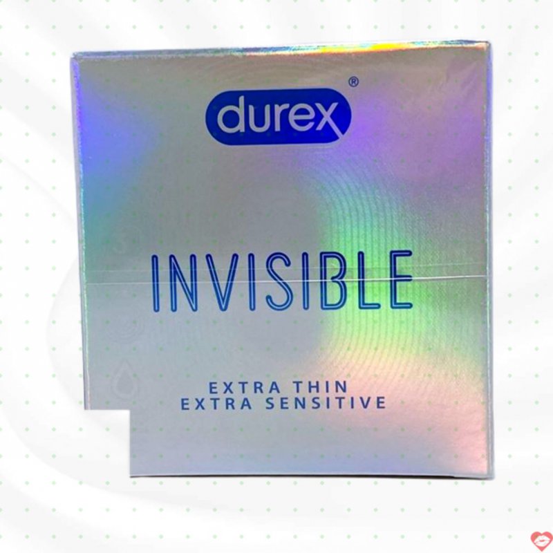 Bao cao su DUREX Invisible siêu mỏng an toàn cảm giác thật 