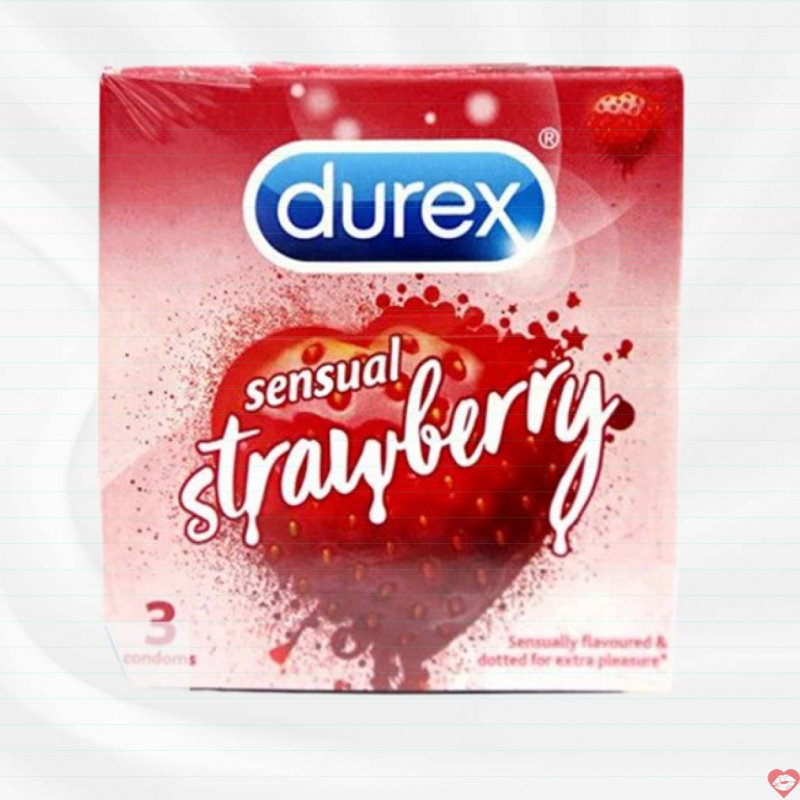 Bao cao su Durex Strawberry hương dâu gai kích thích mua ngay 