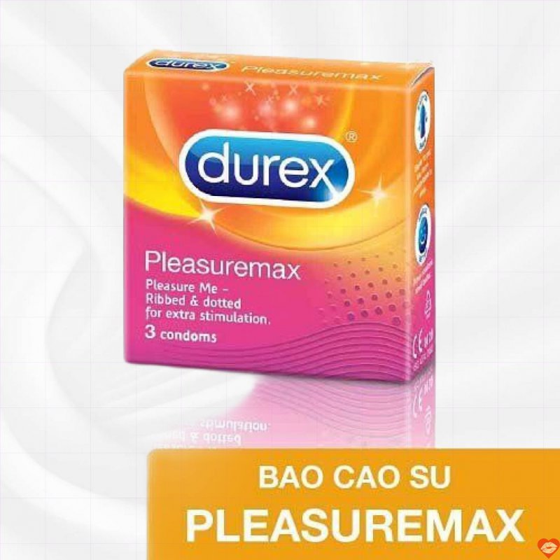 Bao cao su Durex Pleasuremax gân gai an toàn tăng hưng phấn 