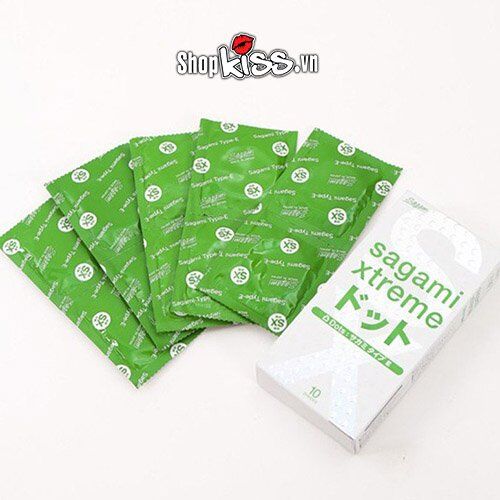Bao cao su gai nhẹ Sagami Xtreme White – Hộp 10 cái