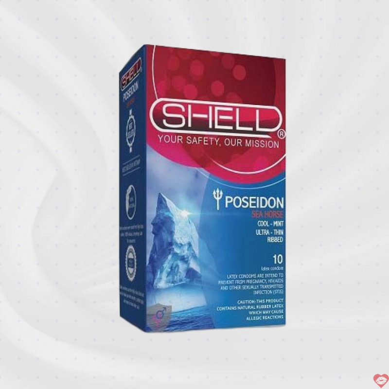 Bao cao su Shell Poseidon Gân sọc bạc hà mát lạnh cực sảng khoái
 