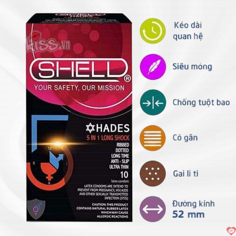Shell-Perfomaxxx 6in1 hương dâu an toàn tăng khoái cảm giá tốt 