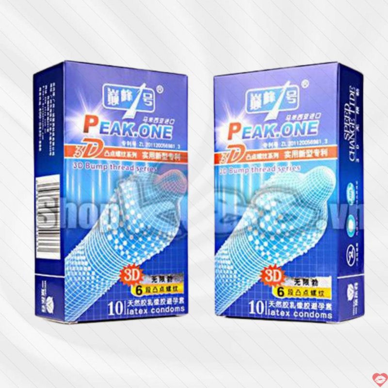 Bao cao su siêu mỏng gai 3D PEAK ONE an toàn, tăng cảm giác 