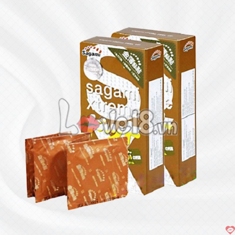 Bao Cao Su Siêu Mỏng Gai Sagami Xtreme Feel Hộp 10 Cái 