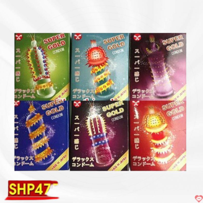 Bao cao su gai mịn tăng khoái cảm tự nhiên sảng khoái SHP475 