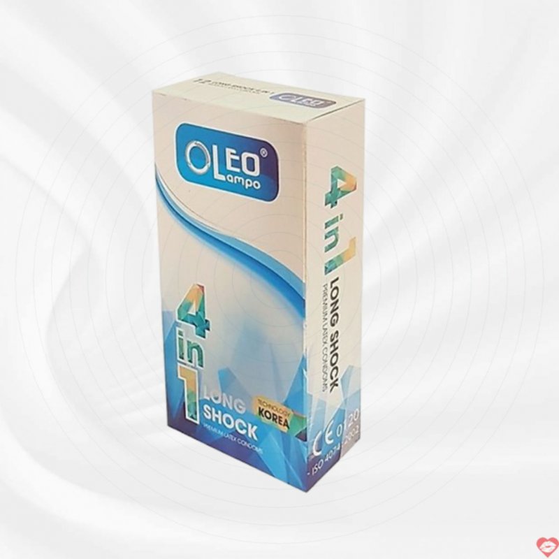 Bao cao su Oleo Lampo Long Shock 4in1 12s tăng khoái cảm bền lâu
 