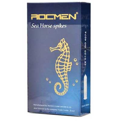 Bao cao su Rocmen Sea Horse spikes Xanh – kéo dài thời gian