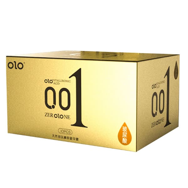 Bao cao su OLO New Three 0.01 Jelly Gold – Gân nổi