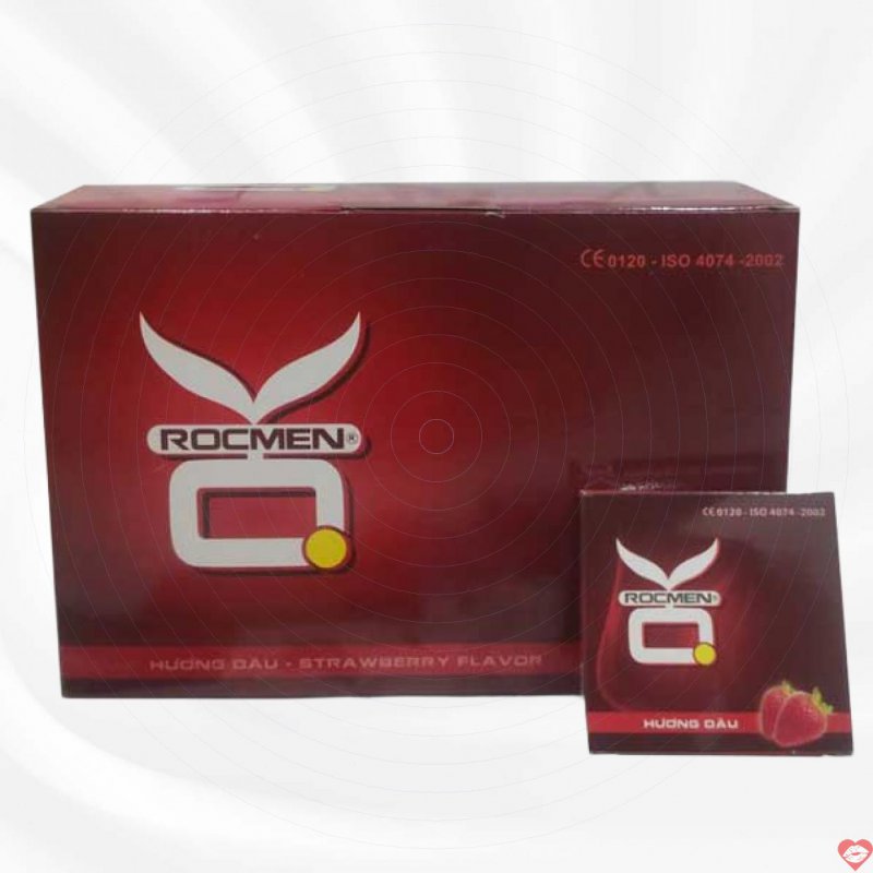 Bao cao su OK Rocmen hương dâu 52mm ôm sát kích thích 