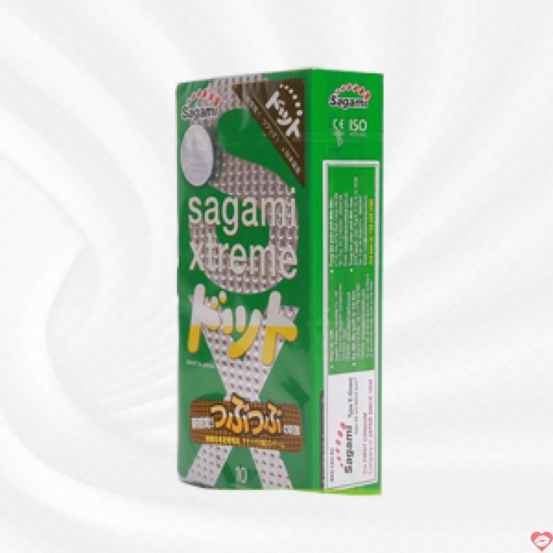 Bao cao su gai SAGAMI Xtreme Green kích thích cảm giác mới lạ 