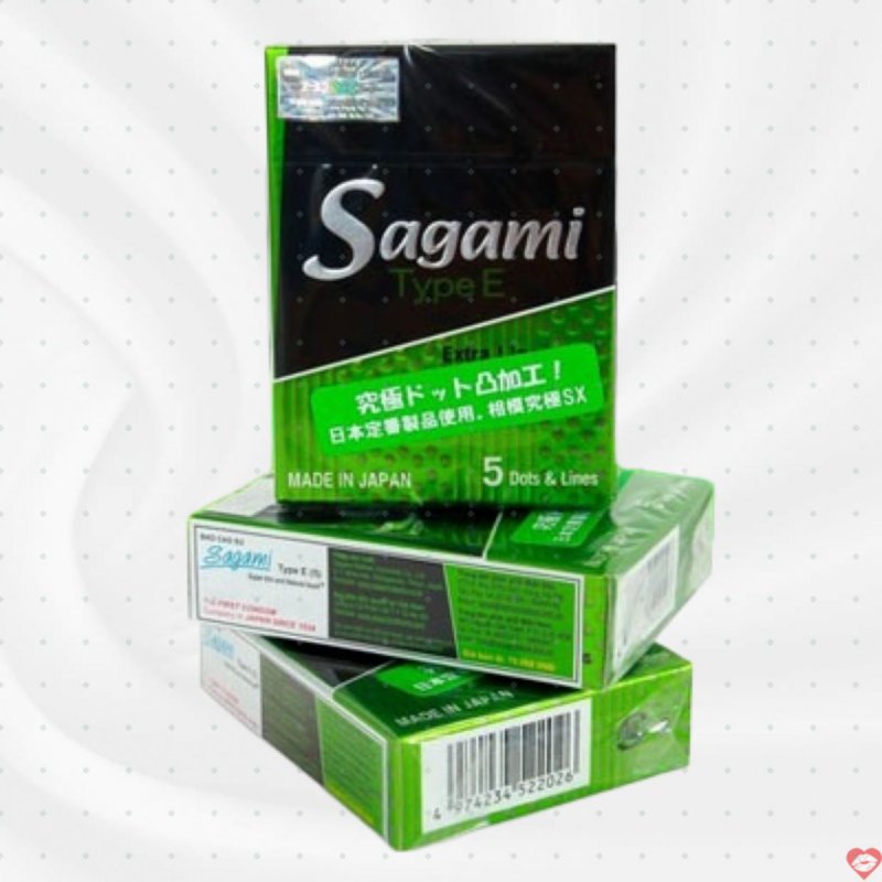 Bao Cao Su Sagami Type E Siêu Mỏng Hộp 5 - Tăng Khoái Cảm 