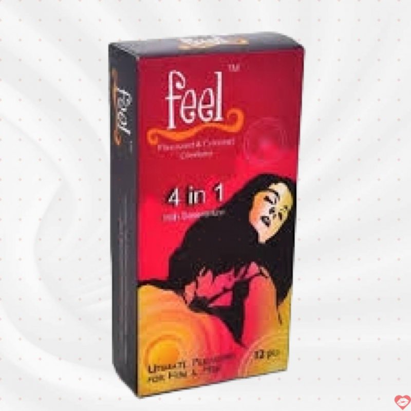 Bao cao su gân gai Feel 4 in 1 kéo dài thời gian - Siêu bền, an toàn 