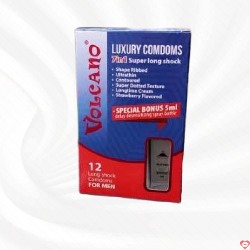 Volcano Luxury 7in1 Bao Cao Su Mới Đa Tác Dụng Siêu Êm 