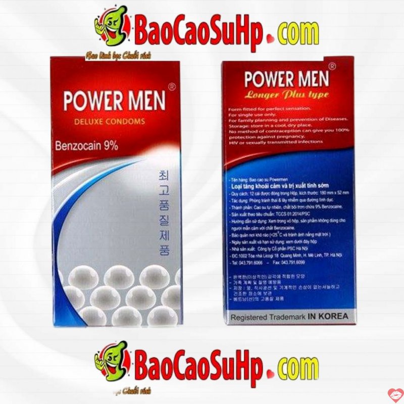 Bao cao su Power Men 468 Ngọc Trai Hàn Quốc Kéo Dài Siêu Kích Thích, An Toàn 