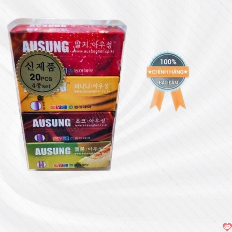 Bao Cao Su Hàn Quốc Ausung Fruity - Cảm Giác Chân Thật 