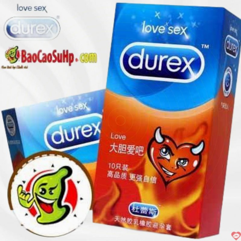 Bao cao su Durex Love gai gân tăng khoái cảm hộp 12 chiếc 