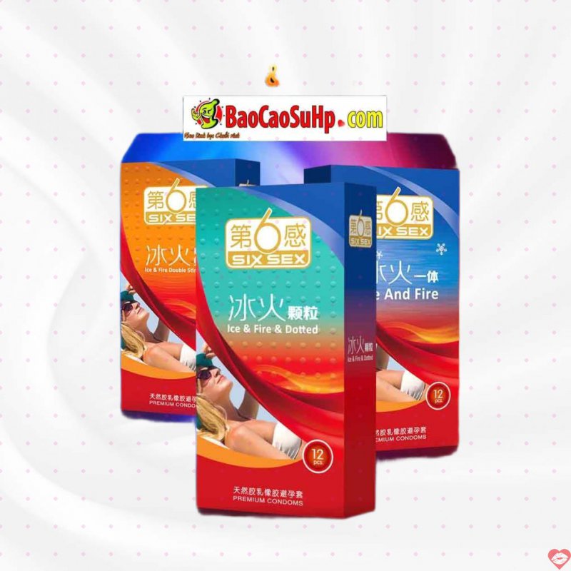 Bao cao su Sixsex gai Ice Fire mát lạnh cảm giác mới cực phê 