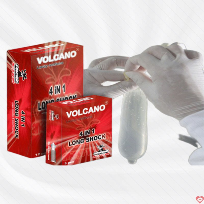 Bao Cao Su Volcano 4In1 Nâng Cấp Kéo Dài 9% An Toàn Chống Rách 