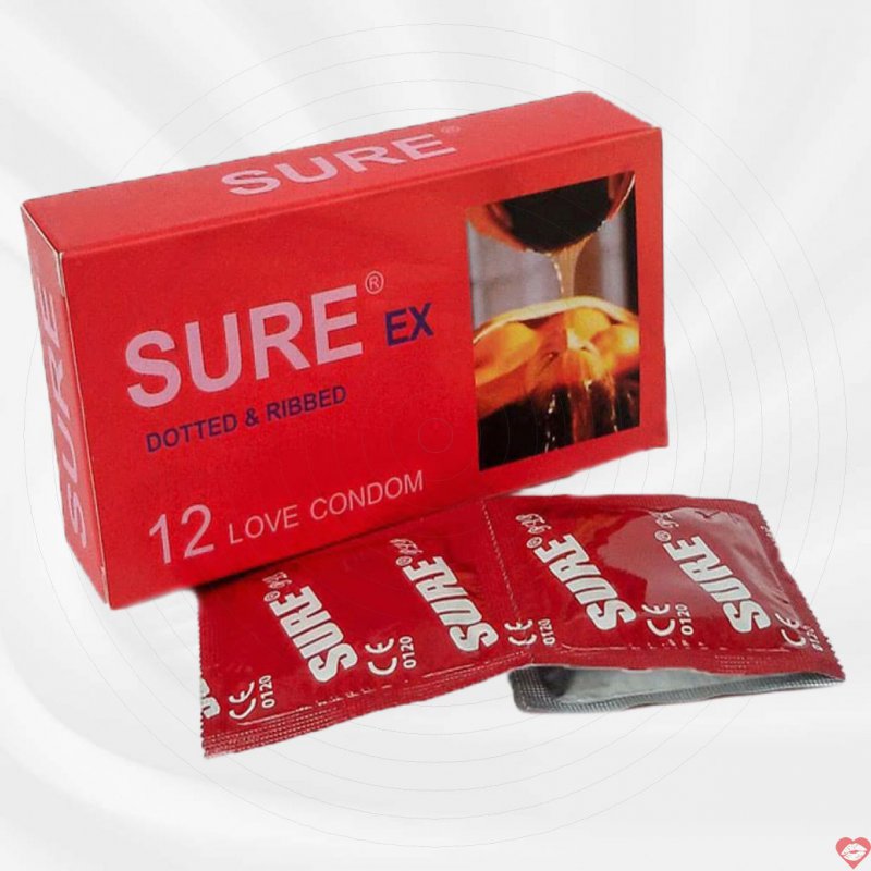 Bao cao su Sure Đỏ Siêu Mỏng Kích Thích Cực Mạnh 