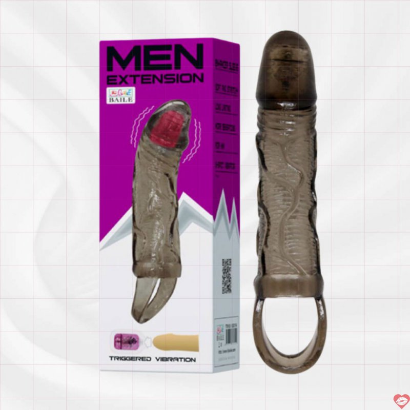 Bao Cao Su Đôn Dên Rung Baile Men Extension Kích Thích Tăng Khoái Cảm 