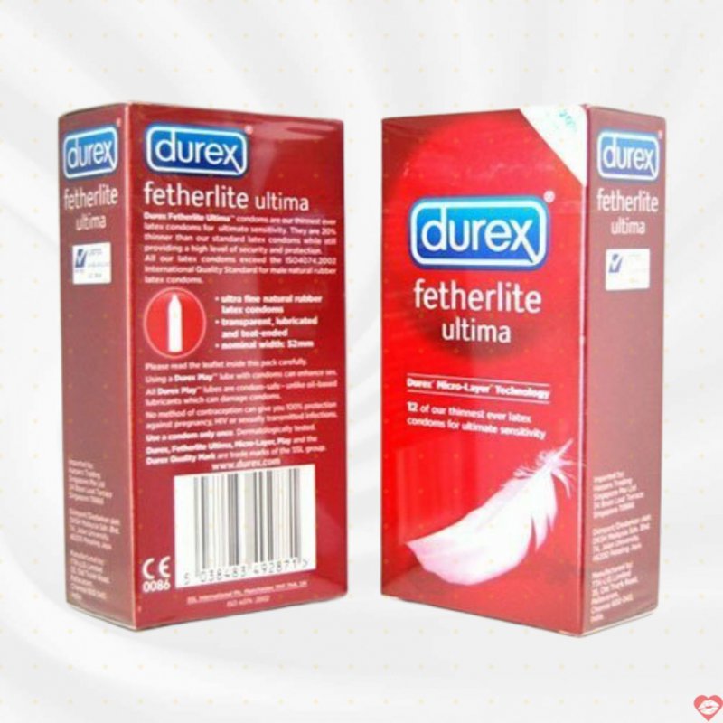 Bao cao su siêu mỏng thương hiệu Durex Fetherlite Ultima - SHP455