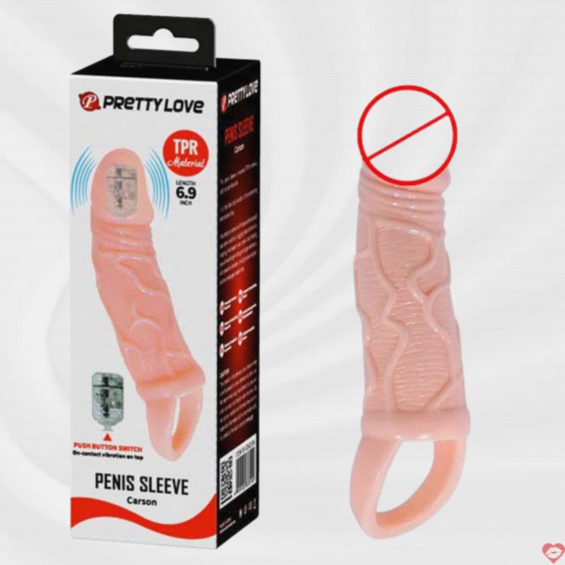 Bao Cao Su Đôn Dên Pretty Love 6.9 inch Rung Đầu Có Quai Đeo