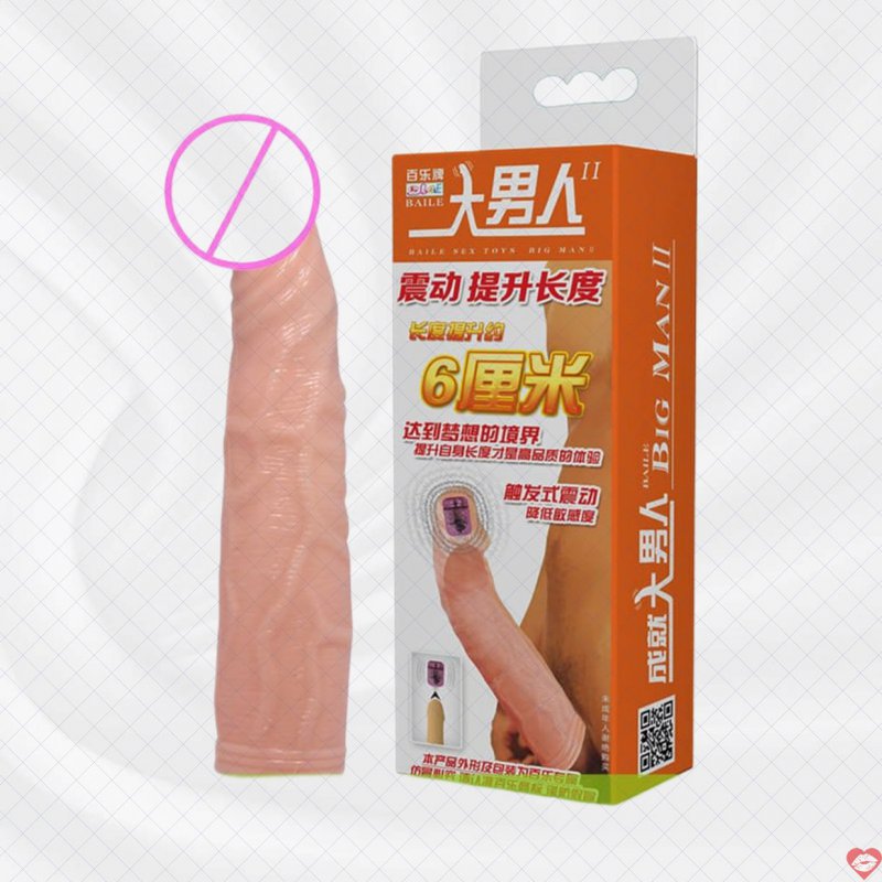 Bao cao su đôn dên 6cm rung đầu Baile Big Man