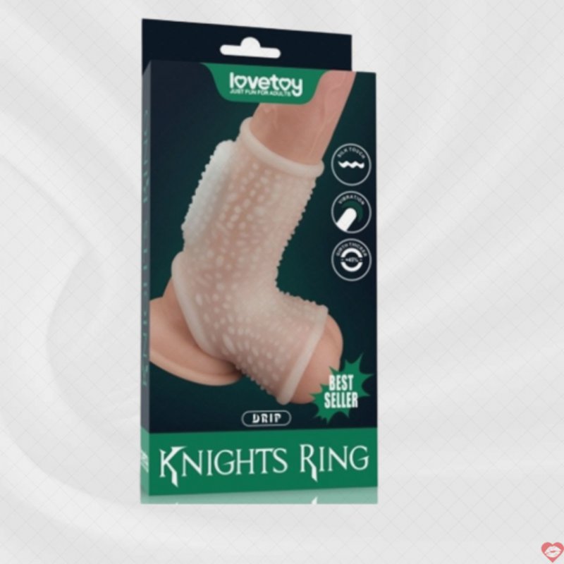 Khúc đôn silicon tròng bìu Lovetoy gai nhám có rung