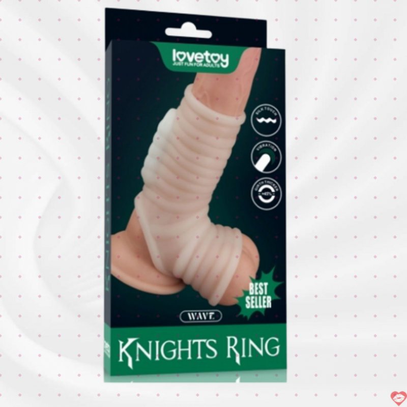 Khúc đôn silicon tròng bìu Lovetoy gân vằn có rung