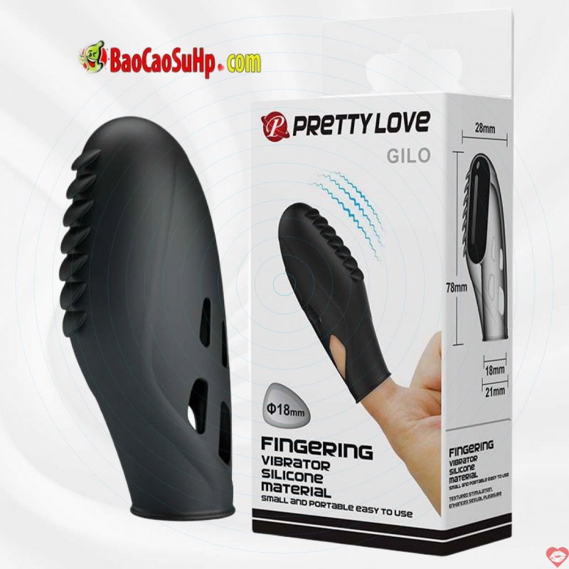 Ngón tay rung Prettylove Gilo nhỏ gọn kích thích vân lưỡi nổi 