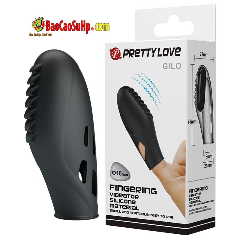 Ngón tay rung nhỏ gọn Prettylove Gilo vân lưỡi nổi