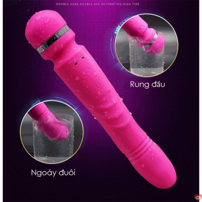 Chày Rung Kích Thích Điểm G  Đầu Rung Đuôi Ngoáy Siêu Mạnh  Sưởi Ấm - Nalone Yoni
