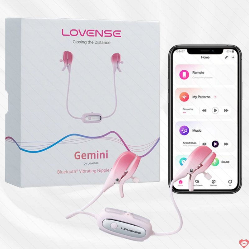 Máy Massage Kẹp Núm Vú Siêu Rung - Điều Khiển Điện Thoại Toàn Thế Giới - Lovense Gemini
