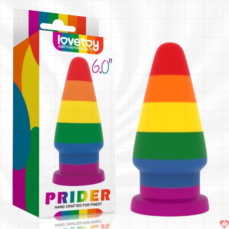 Phích Cắm Hậu Môn Silicon 7 Màu Siêu Mềm Mịn - Lovetoy Prider 6in