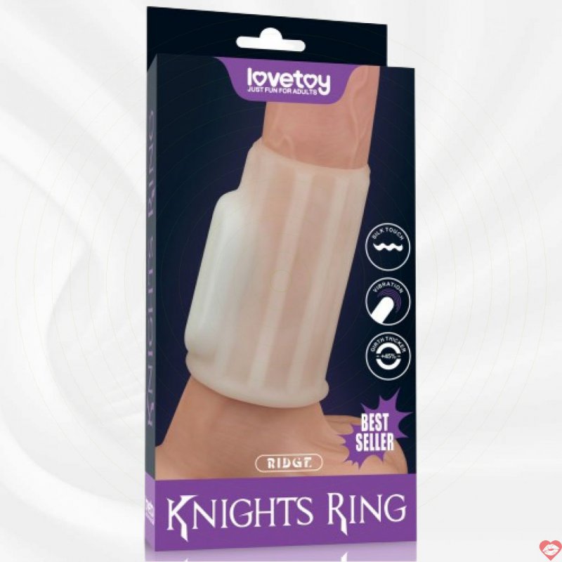 Bao Cao Su Đôn Dên Khúc - Có Gân - Rung - Mềm Mịn - Knights Ring Lovetoy USA