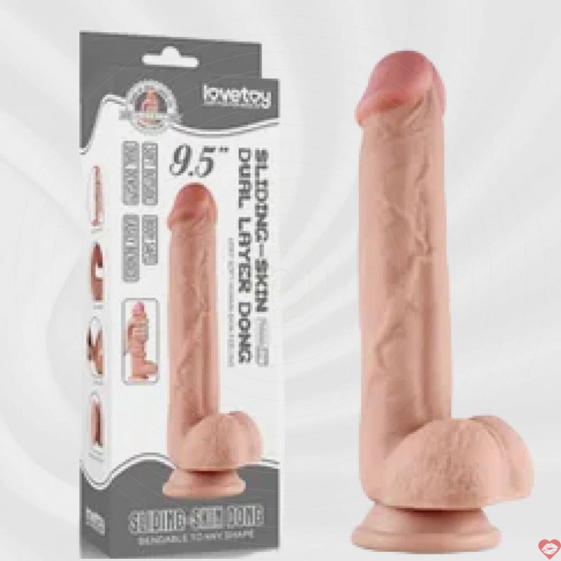 Tha hồ lên đỉnh với dương vật giả gắn tường da trượt Lovetoy 9 inch