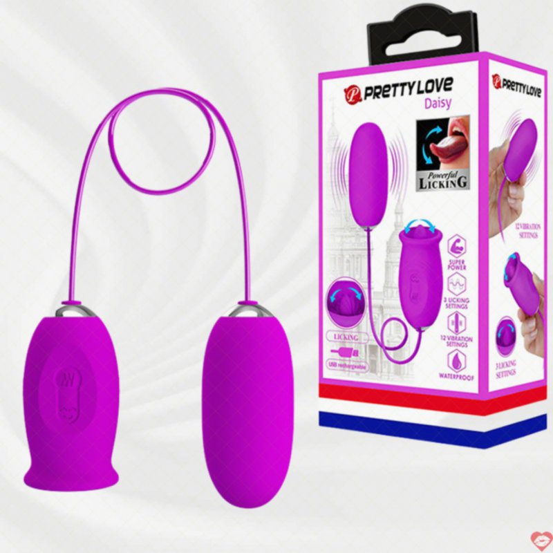 Trứng rung và lưỡi liếm 2 đầu PrettyLove Daisy kích thích cực sướng EG30E