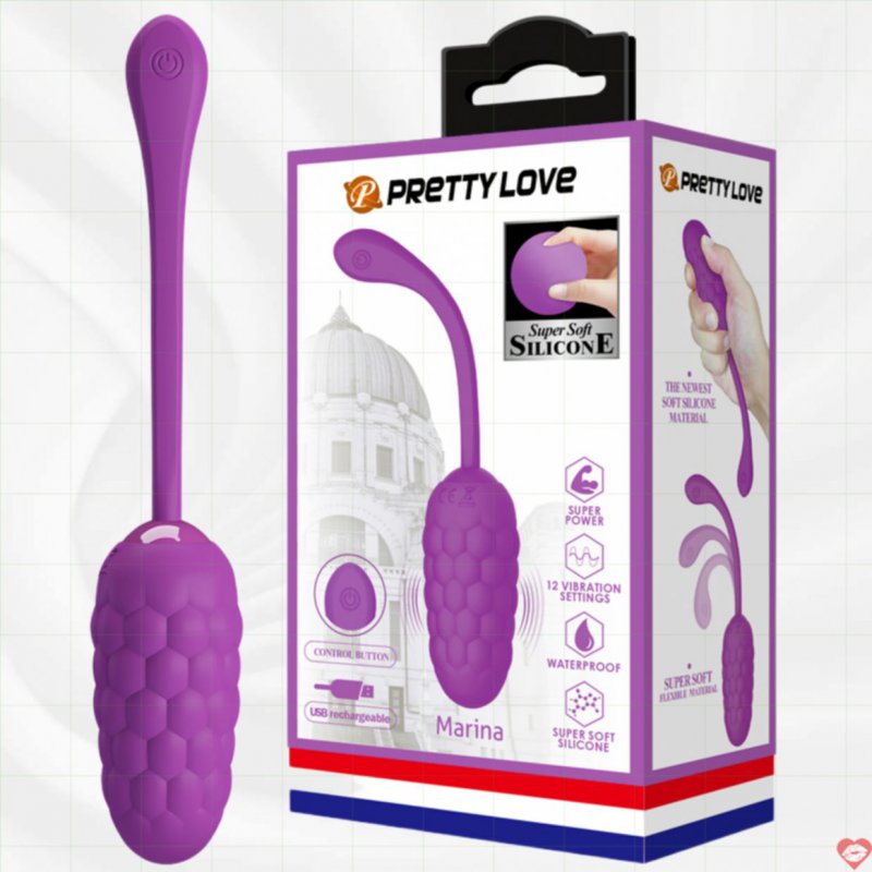 Trứng Rung Không Dây Siêu Mềm 12 Chế Độ Pretty Love Marina